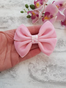 Pink Velvet Bow