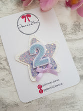 Load image into Gallery viewer, Lilac Star Birthday Badge
