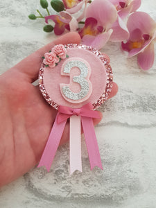 Pink Birthday Badge