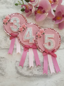 Pink Birthday Badge