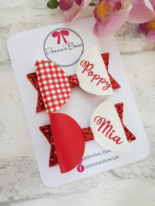 Personalised Red Bow