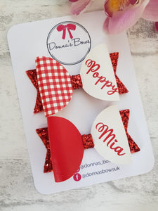 Personalised Red Bow