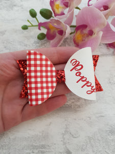 Personalised Red Bow