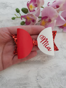 Personalised Red Bow