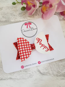 Personalised Red Bow