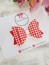 Load image into Gallery viewer, Red Gingham Bow
