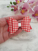 Load image into Gallery viewer, Red Gingham Bow
