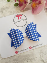 Load image into Gallery viewer, Royal Blue Gingham Bow
