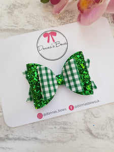 Green Gingham Bow