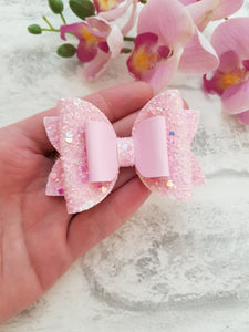 Glittery Pink Hairbow