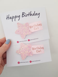 Birthday Girl Clip or Badge