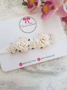 White Rose Headband