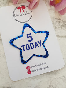 Blue Birthday Badge