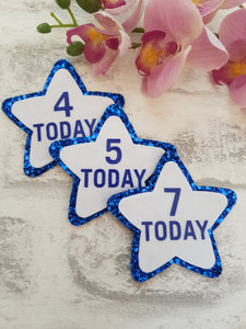 Blue Birthday Badge