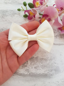 Ivory Satin Bow