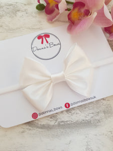 White Satin Bow