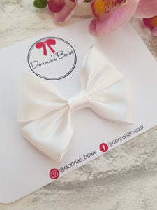 White Satin Bow