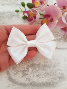 White Satin Bow