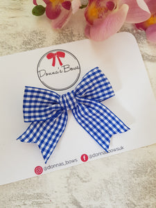 Cotton Gingham Bow