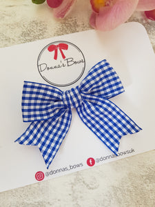 Cotton Gingham Bow