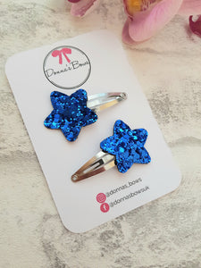 Royal Blue Star Clips