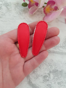 Red Covered Clips