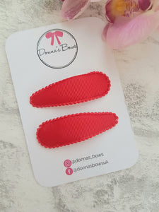 Red Covered Clips