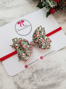 Festive Glitter Hairbow