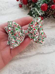 Festive Glitter Hairbow