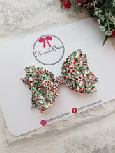 Load image into Gallery viewer, Festive Glitter Hairbow
