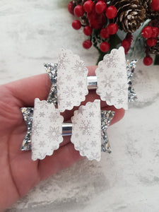 Silver Snowflake Pigtails