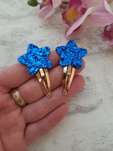 Royal Blue Star Clips