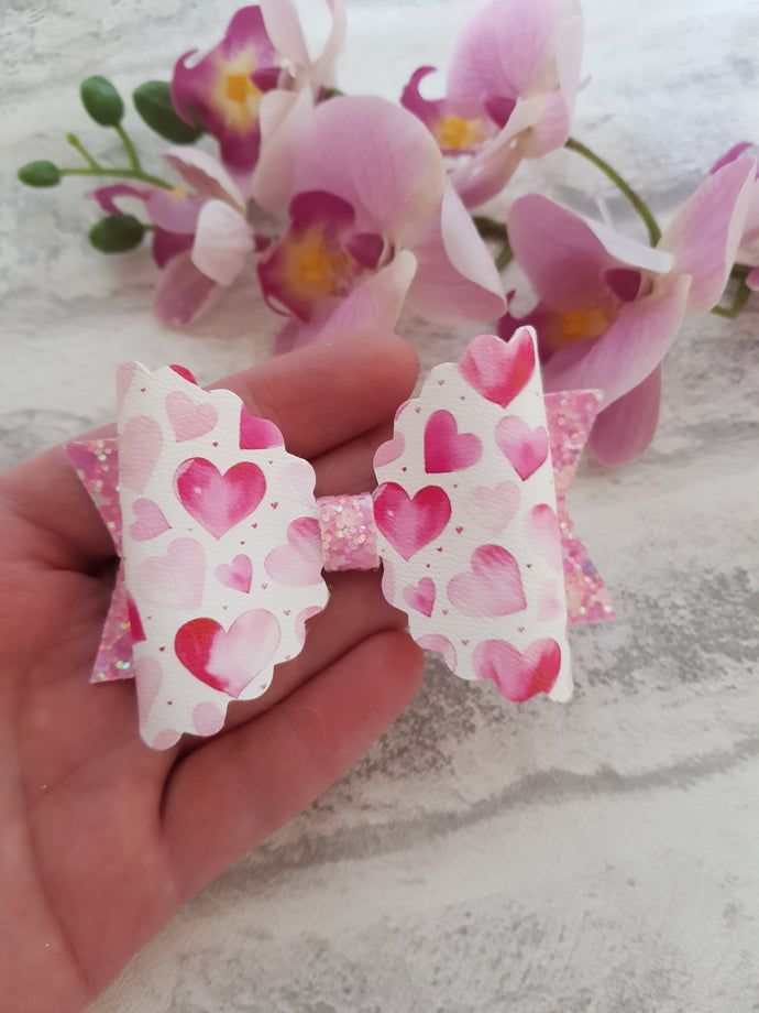 Pink Heart Bow