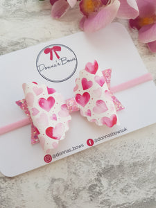 Pink Heart Bow