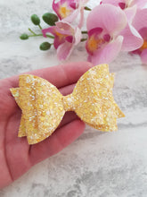 Load image into Gallery viewer, Yellow Glitter Bow
