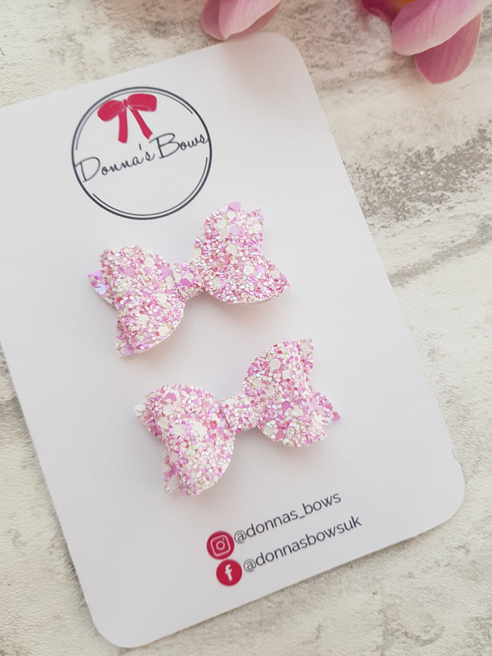 Mini Pink & White Pigtails