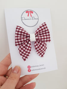 Gingham Sailor Bow