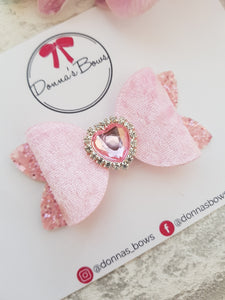 Pink Heart Bow