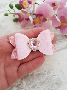 Pink Heart Bow
