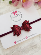 Load image into Gallery viewer, Burgundy Glitter Bow
