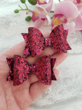 Load image into Gallery viewer, Burgundy Glitter Pigtails
