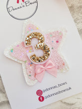 Load image into Gallery viewer, Confetti Bow Birthday Badge
