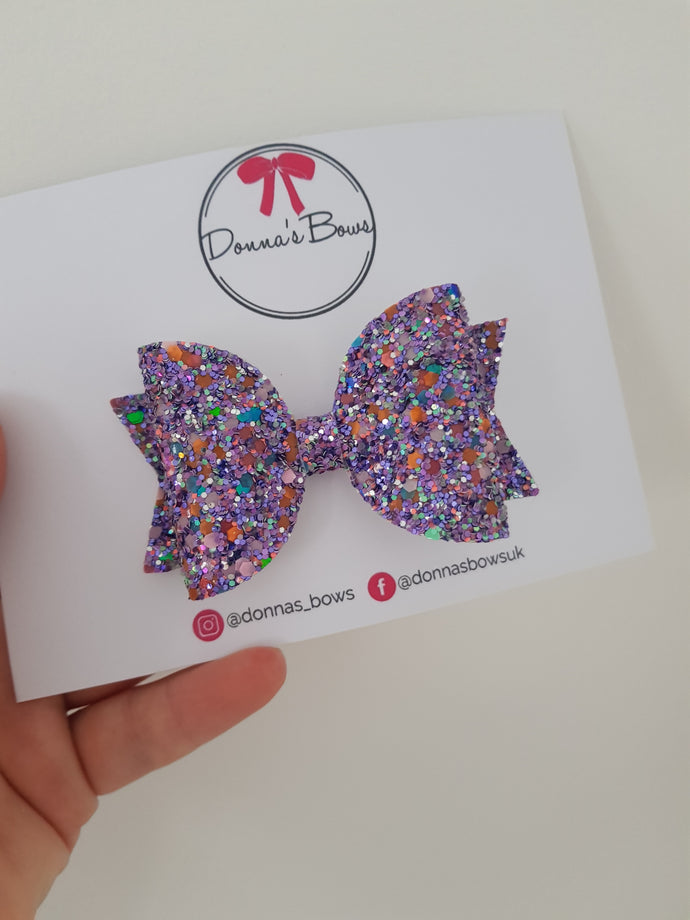 Purple Glow in the Dark Bow