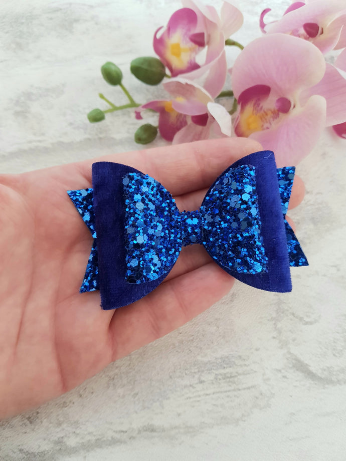 Royal Blue & Velvet Bow