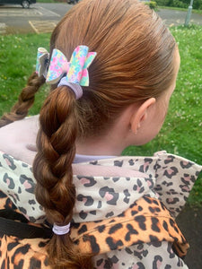 Mint Floral Pigtails