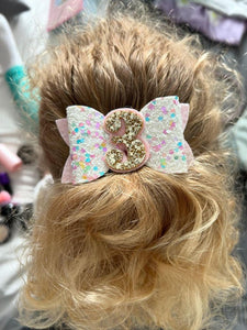 Confetti Birthday Bow & Badge