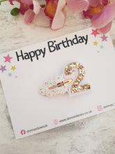 Load image into Gallery viewer, Glitter Birthday Clip
