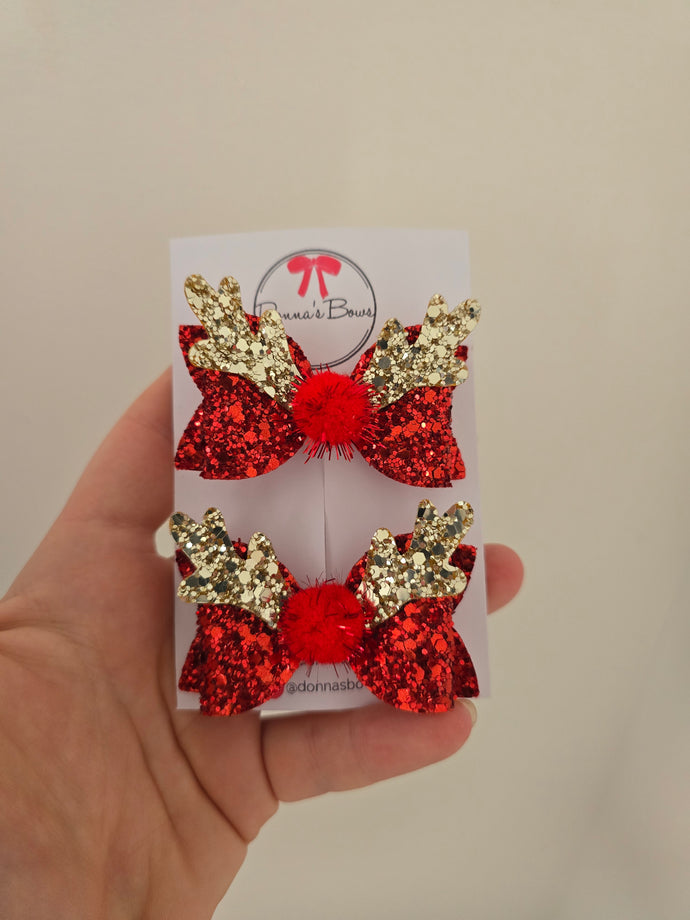 Glitter Antler Pigtails