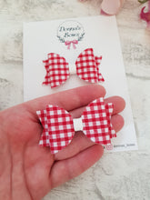 Load image into Gallery viewer, Red Gingham Pigtails
