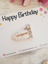 Load image into Gallery viewer, Glitter Birthday Clip
